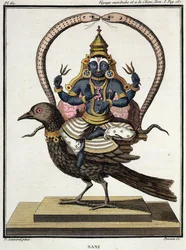 ポアソンによって刻まれたピエールソネラトによる「インドと中国への航海」からのサニ、1782年公開